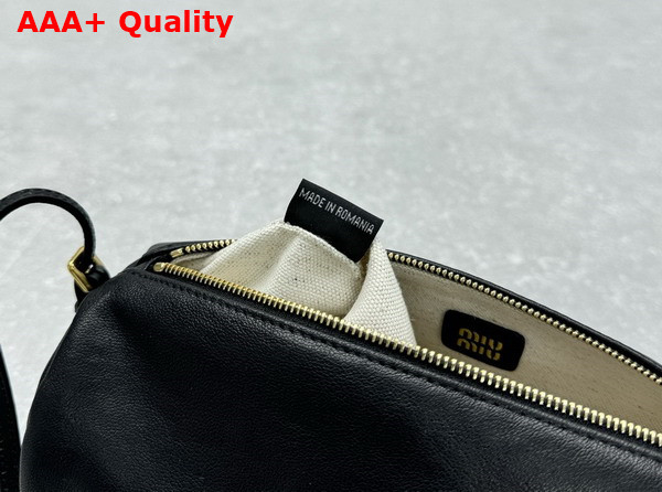 Miu Miu Nappa Leather Pouch in Black 5NE851 Replica