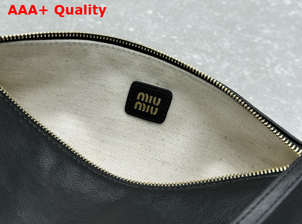 Miu Miu Nappa Leather Pouch in Black 5NE851 Replica