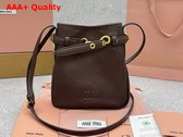 Miu Miu Nappa Leather Pouch in Briarwood 5NR461 Replica