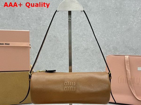 Miu Miu Nappa Leather Pouch in Oak 5NE851 Replica
