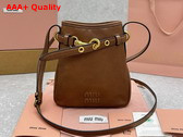 Miu Miu Nappa Leather Pouch in Oak 5NR461 Replica