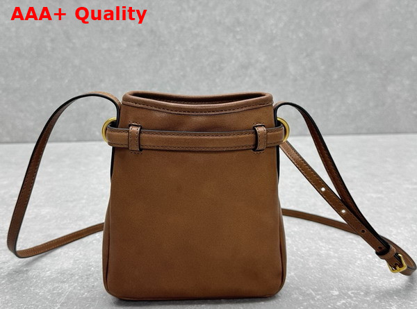 Miu Miu Nappa Leather Pouch in Oak 5NR461 Replica