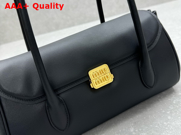 Miu Miu Nappa Leather Shoulder Bag in Black 5BD265 Replica
