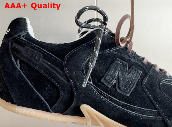 Miu Miu New Balance X Miu Miu 530 SL Suede Sneakers in Black Replica