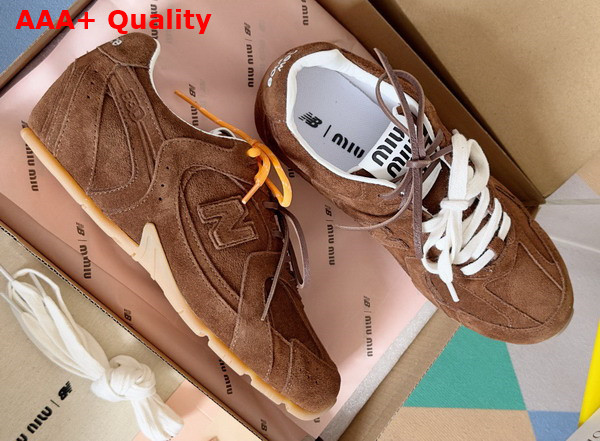Miu Miu New Balance X Miu Miu 530 SL Suede Sneakers in Cinnamon Replica