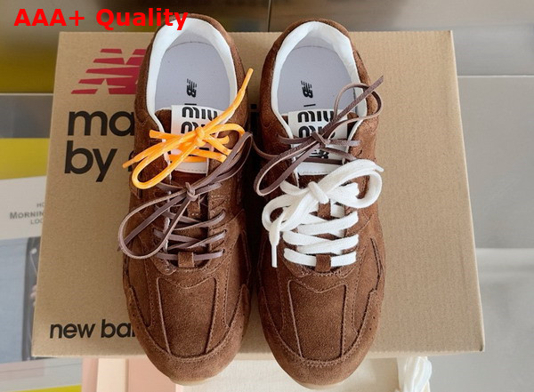 Miu Miu New Balance X Miu Miu 530 SL Suede Sneakers in Cinnamon Replica