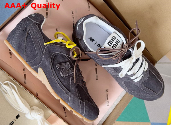 Miu Miu New Balance X Miu Miu 530 SL Suede Sneakers in Dark Brown Replica