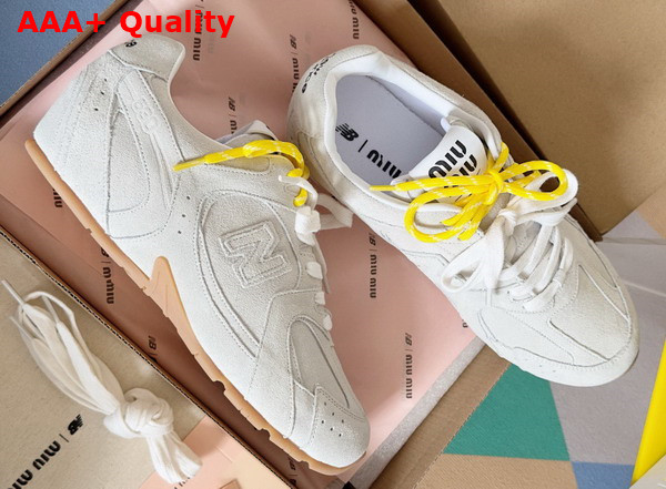 Miu Miu New Balance X Miu Miu 530 SL Suede Sneakers in White Replica
