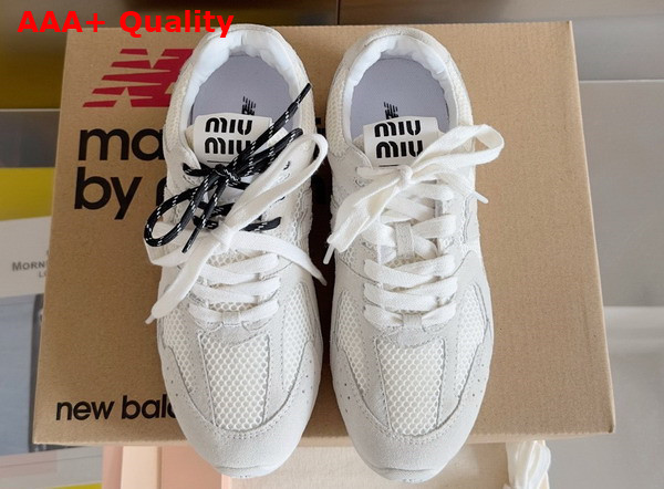Miu Miu New Balance X Miu Miu 530 SL Suede and Mesh Sneakers in White Replica