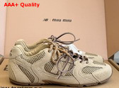 Miu Miu New Balance x Miu Miu 530 SL Suede and Mesh Sneakers in Butter Yellow 5E165E Replica