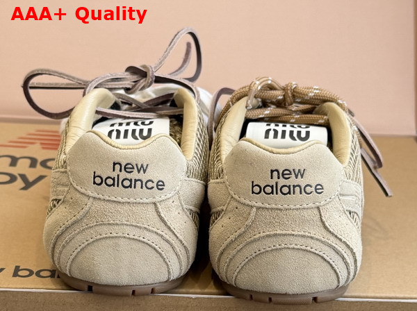 Miu Miu New Balance x Miu Miu 530 SL Suede and Mesh Sneakers in Butter Yellow 5E165E Replica