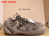 Miu Miu New Balance x Miu Miu 530 SL Suede and Mesh Sneakers in Hazelnut 5E165E Replica