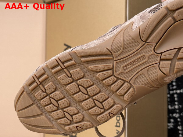 Miu Miu New Balance x Miu Miu 530 SL Suede and Mesh Sneakers in Hazelnut 5E165E Replica