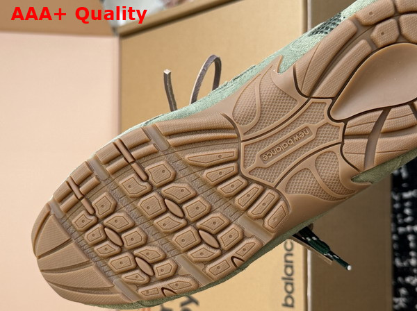 Miu Miu New Balance x Miu Miu 530 SL Suede and Mesh Sneakers in Sage Green 5E165E Replica