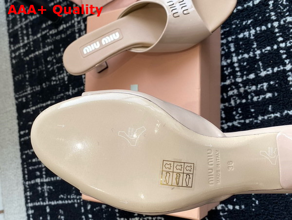 Miu Miu Patent Leather Sandals in Nude 5XX603 Replica