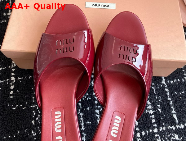 Miu Miu Patent Leather Sandals in Red 5XX603 Replica