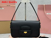 Miu Miu Penny Leather Bag in Black 5BD270 Replica