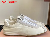 Miu Miu Plume Technical Fabric and Suede Sneakers in White 5E114E Replica