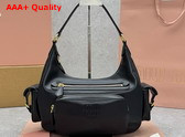 Miu Miu Pocket Leather Bag in Black 5BC189 Replica