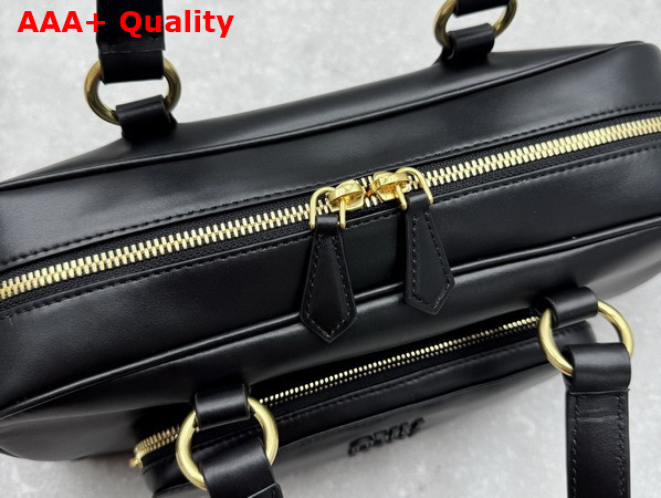 Miu Miu Pocket Nappa Leather Top Handle Bag in Black 5BB179 Replica