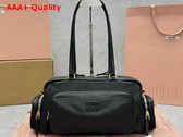 Miu Miu Pocket Washed Nappa Leather Bag in Black 5BB175 Replica