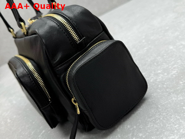 Miu Miu Pocket Washed Nappa Leather Bag in Black 5BB175 Replica