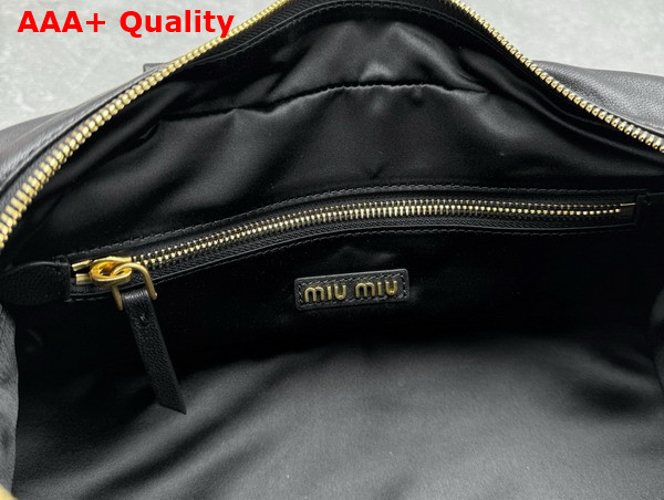 Miu Miu Pocket Washed Nappa Leather Bag in Black 5BB175 Replica
