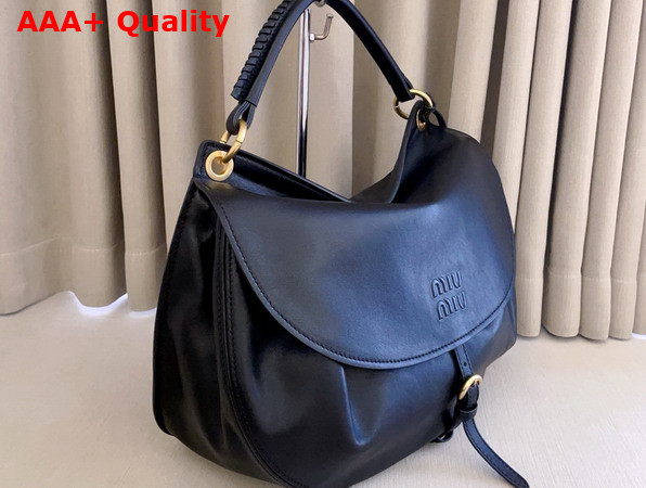 Miu Miu Rendez Vous Leather Bag in Black 5BC219 Replica