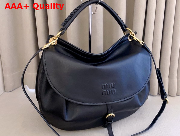 Miu Miu Rendez Vous Leather Bag in Black 5BC219 Replica