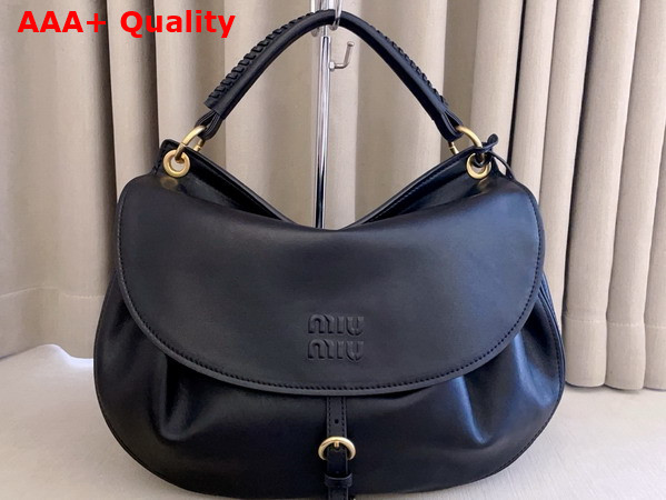 Miu Miu Rendez Vous Leather Bag in Black 5BC219 Replica