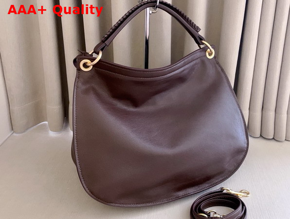 Miu Miu Rendez Vous Leather Bag in Briarwood 5BC219 Replica