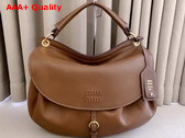 Miu Miu Rendez Vous Leather Bag in Oak 5BC219 Replica