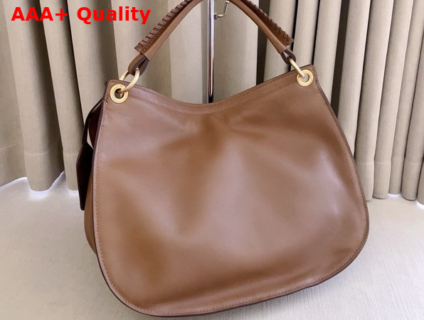 Miu Miu Rendez Vous Leather Bag in Oak 5BC219 Replica