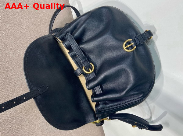 Miu Miu Rendez Vous Nappa Leather Bag in Black 5BC221 Replica