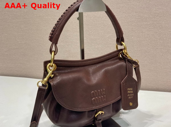 Miu Miu Rendez Vous Nappa Leather Bag in Briarwood 5BC221 Replica