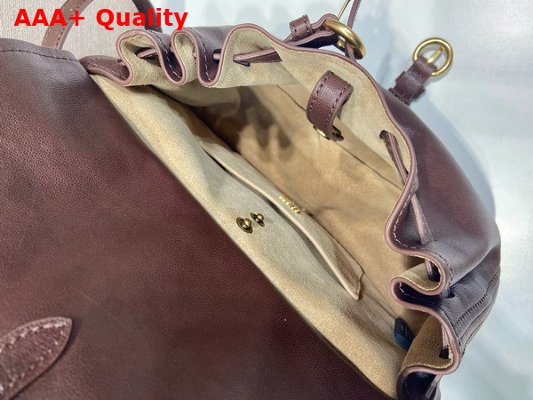 Miu Miu Rendez Vous Nappa Leather Bag in Briarwood 5BC221 Replica