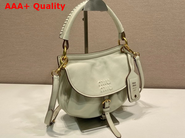 Miu Miu Rendez Vous Nappa Leather Bag in Chalk White 5BC221 Replica
