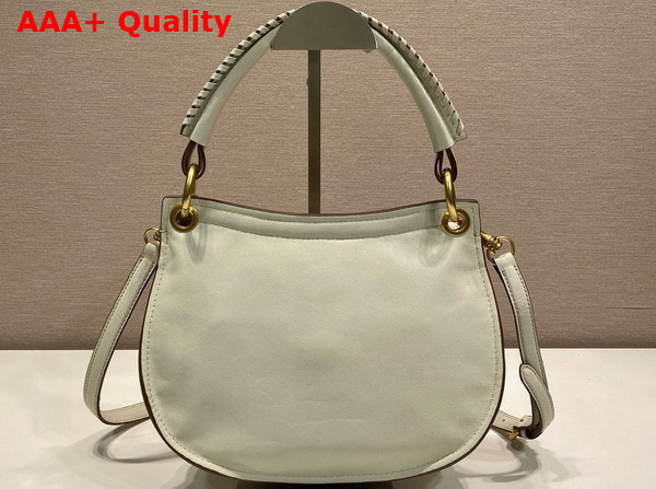 Miu Miu Rendez Vous Nappa Leather Bag in Chalk White 5BC221 Replica