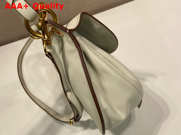 Miu Miu Rendez Vous Nappa Leather Bag in Chalk White 5BC221 Replica