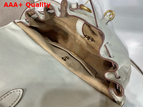 Miu Miu Rendez Vous Nappa Leather Bag in Chalk White 5BC221 Replica