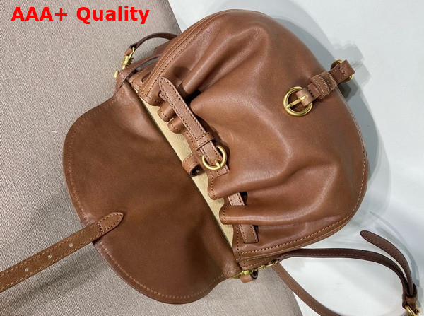 Miu Miu Rendez Vous Nappa Leather Bag in Oak 5BC221 Replica