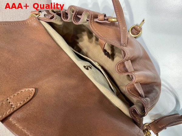 Miu Miu Rendez Vous Nappa Leather Bag in Oak 5BC221 Replica