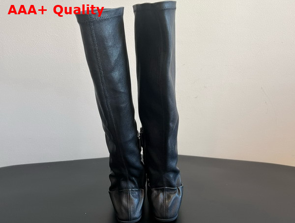 Miu Miu Ruches Nappa Leather Boots in Black 5W482E Replica