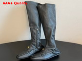 Miu Miu Ruches Nappa Leather Boots in Black 5W482E Replica