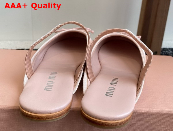 Miu Miu Satin Ballerina Mules in Orchid Pink 5F451E Replica
