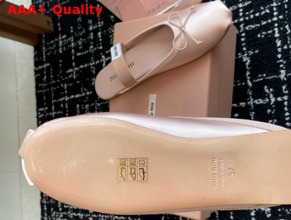 Miu Miu Satin Ballerina Mules in Orchid Pink 5F451E Replica