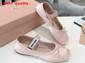 Miu Miu Satin Ballerinas in Orchid Pink 5F794D Replica