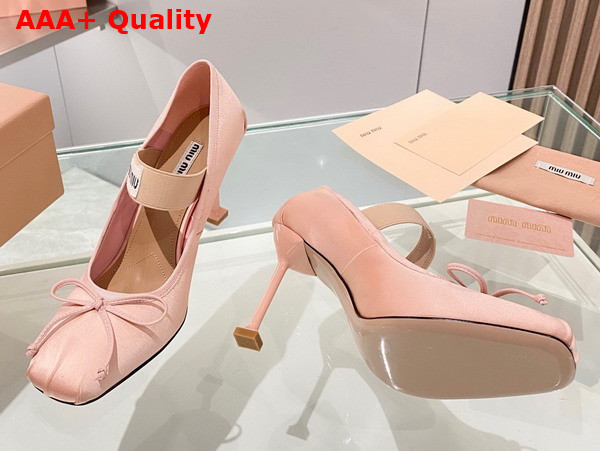 Miu Miu Satin Pumps in Orchid Pink 5I793D Replica