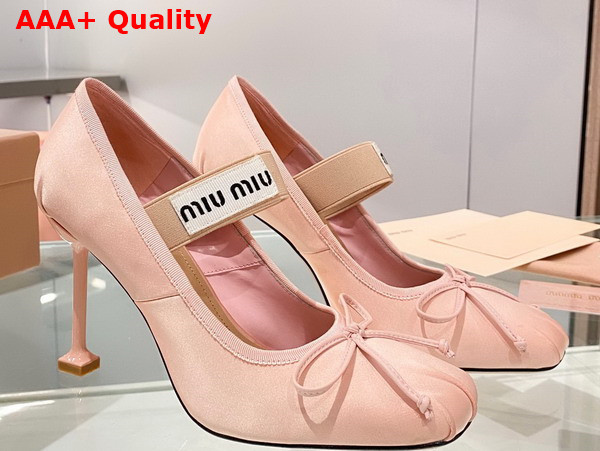 Miu Miu Satin Pumps in Orchid Pink 5I793D Replica