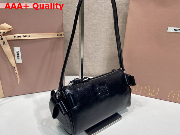 Miu Miu Shiny Leather Pouch in Black 5NE029 Replica